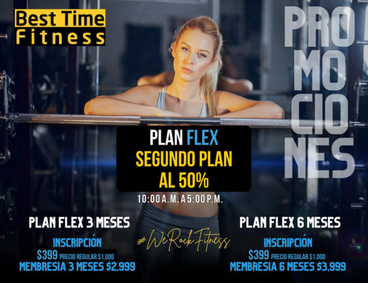 Plan flex, segundo 50% descuento